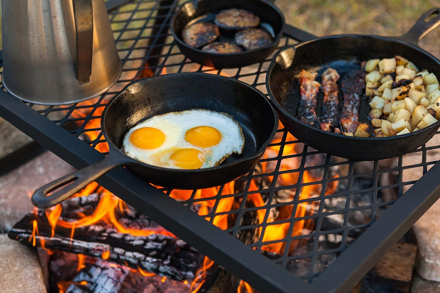 Klappbarer Camping Grill aus Metall – Tragbarer Holzkohlegrill für Outdoor & Garten