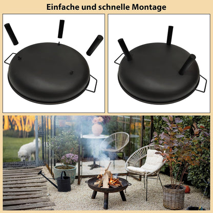 Feuerschale aus Metall Ø 58 cm – Feuerstelle für Garten & Terrasse