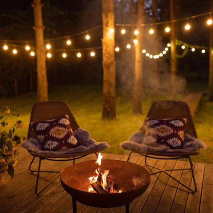 Feuerschale aus Metall Ø 58 cm – Feuerstelle für Garten & Terrasse